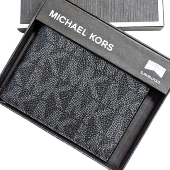 New Michael Kors Jet Set Leather Billfold Slim Mens - Picture 3 of 12